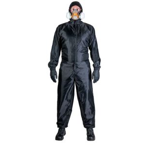 JETAPRO Комбинезон Малярный многоразовый, ЧЕРНЫЙ-Ninja, (карманы+вентиляция),  XL