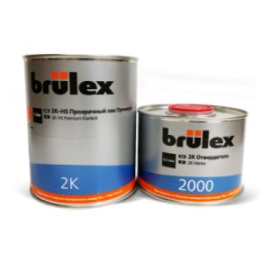 Brulex Лак 2К HS PREMIUM + Отвердитель 2000 Standart  (1+0.5л) , к-т